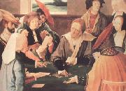 Lucas van Leyden The Card Players (nn03) oil on canvas